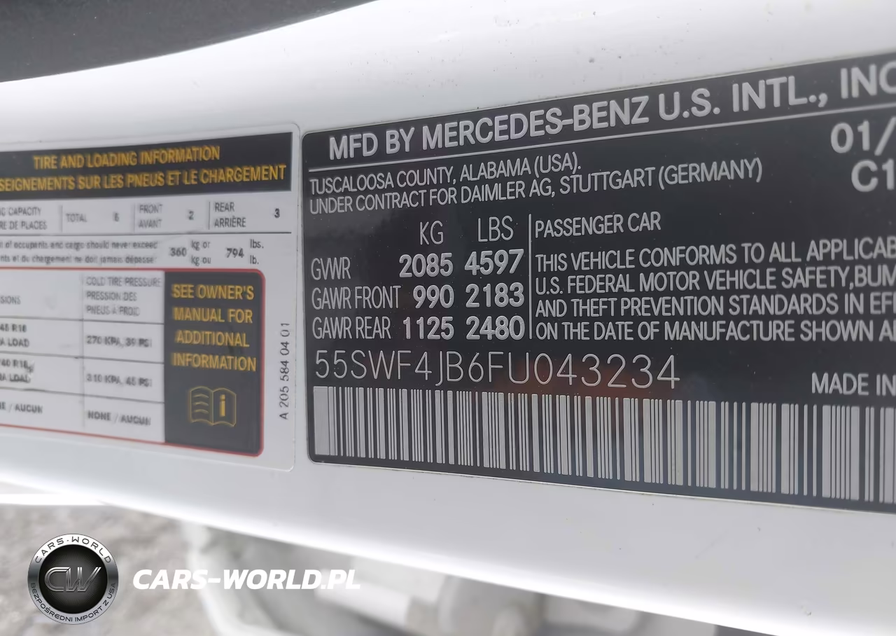 2015 Mercedes-Benz C 300 VIN:55SWF4JB6FU043234 - 9