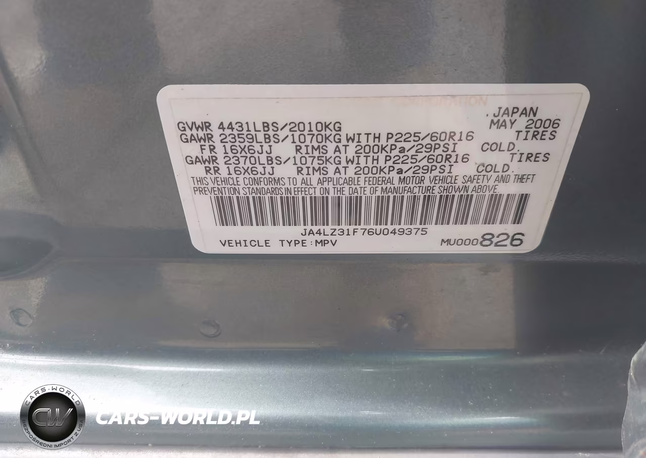 2006 Mitsubishi Outlander Ls VIN:JA4LZ31F76U049375 - 9