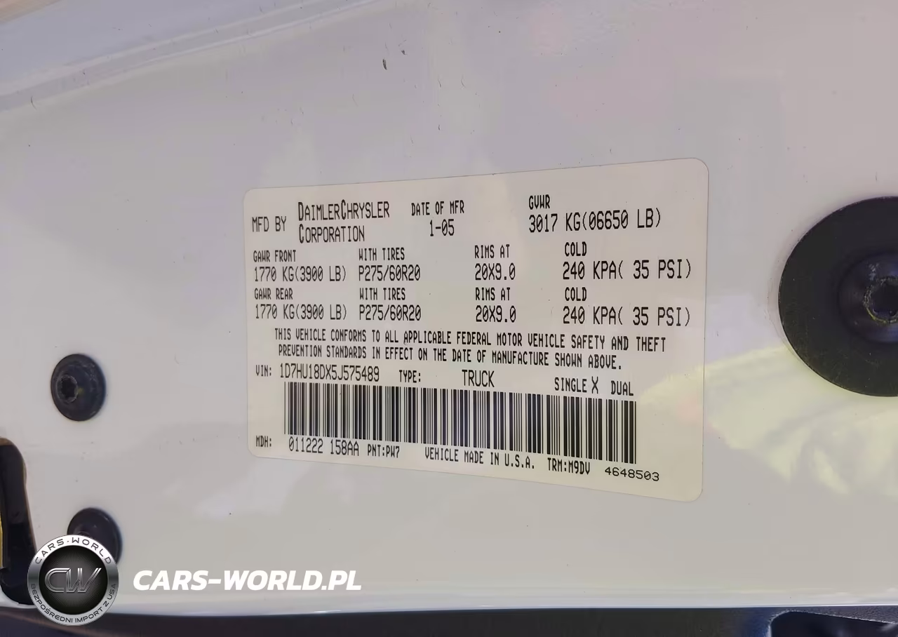 2005 Dodge Ram 1500 Slt-Laramie VIN:1D7HU18DX5J575489 - 9