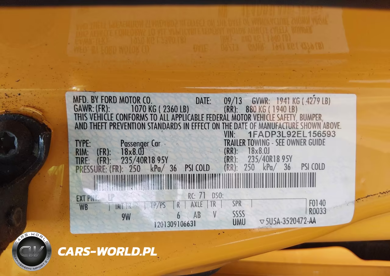 2014 Ford Focus St VIN:1FADP3L92EL156593 - 9
