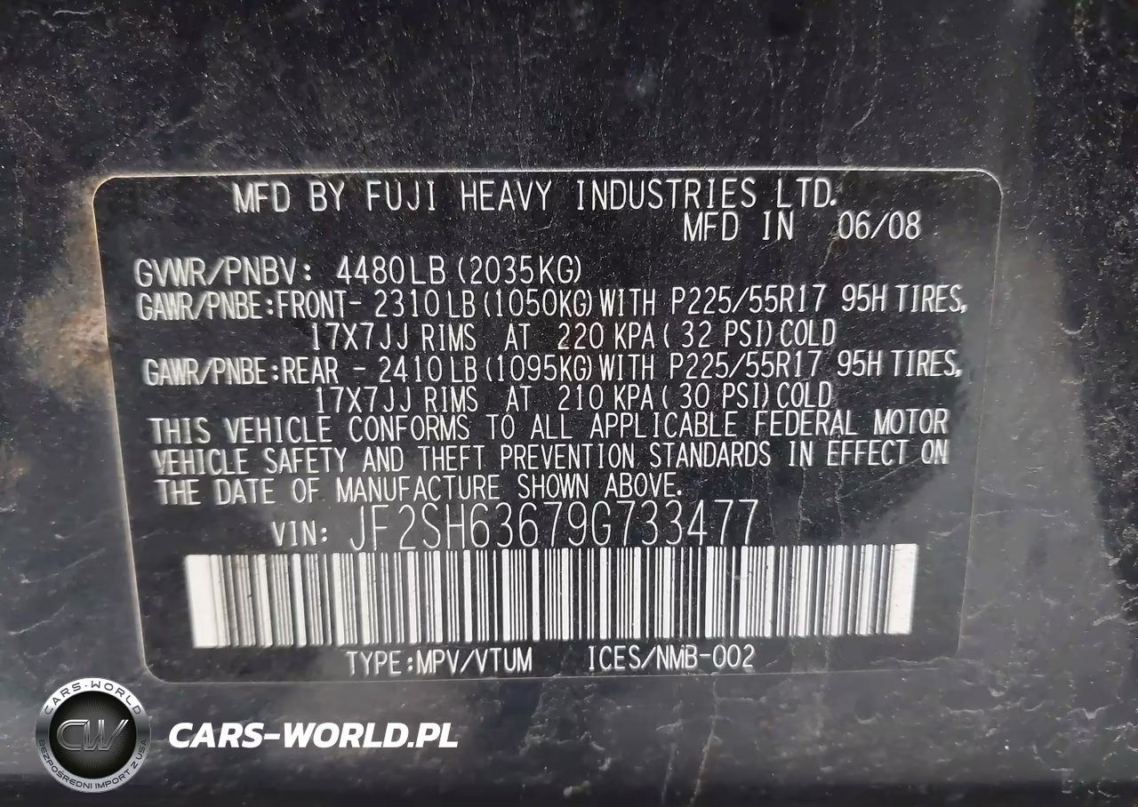 2009 Subaru Forester 2.5X VIN:JF2SH63679G733477 - 9