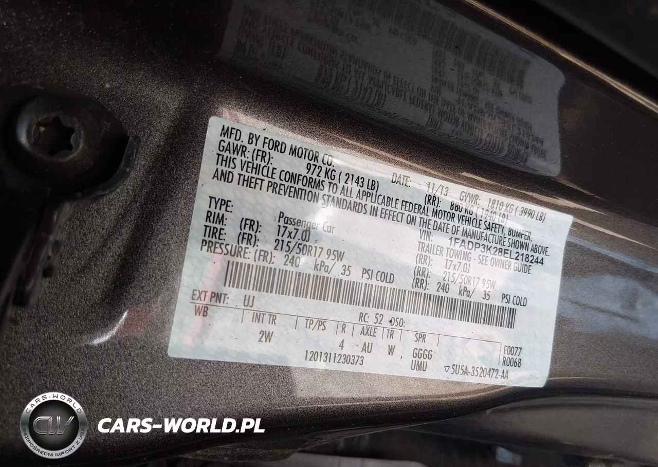 2014 Ford Focus Se VIN:1FADP3K28EL218244 - 9
