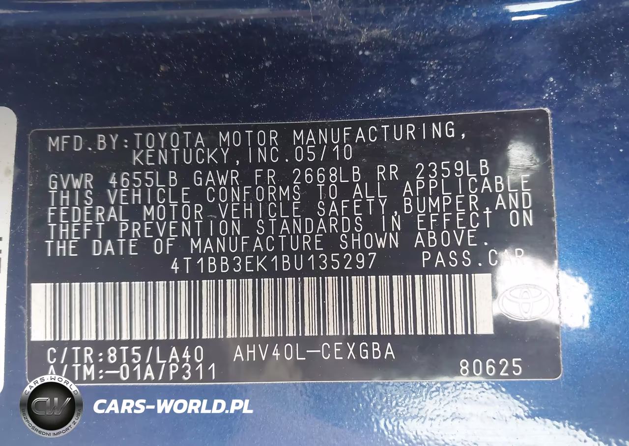 2011 Toyota Camry Hybrid VIN:4T1BB3EK1BU135297 - 9
