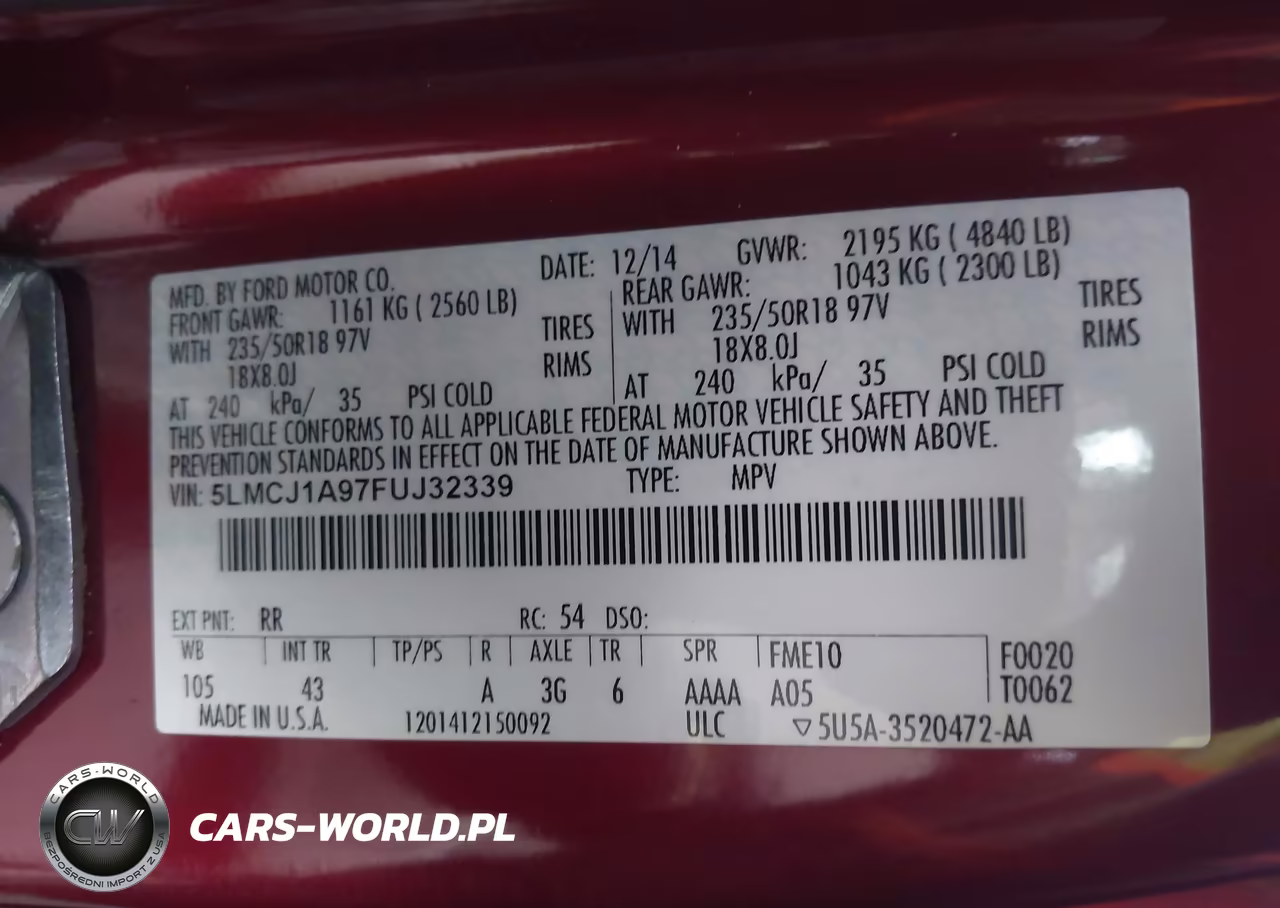 2015 Lincoln Mkc VIN:5LMCJ1A97FUJ32339 - 9
