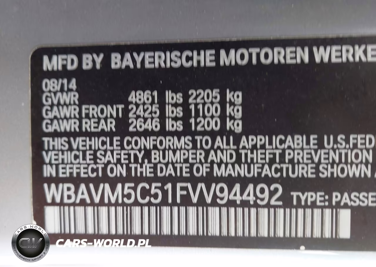 2015 BMW X1 xDrive35I VIN:WBAVM5C51FVV94492 - 9