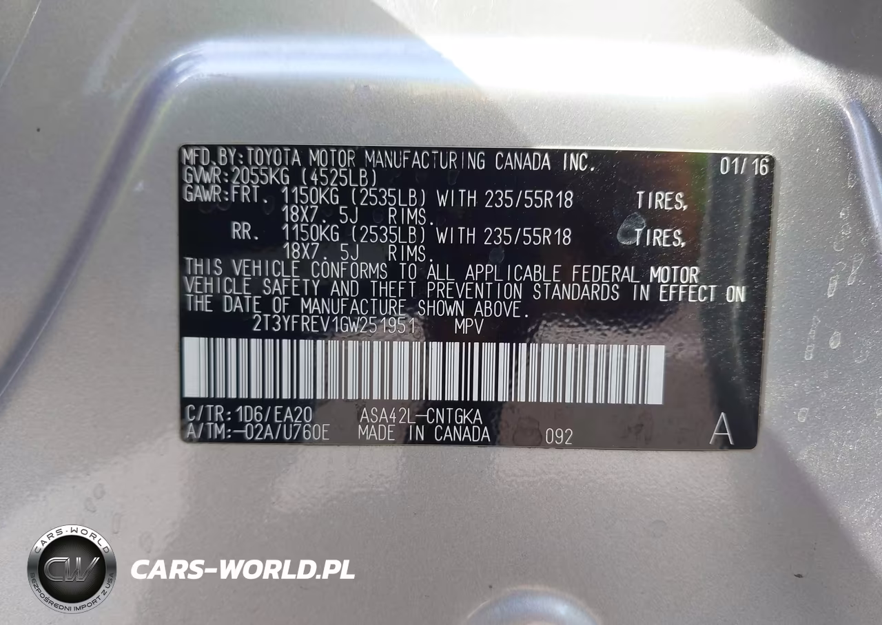 2016 Toyota Rav4 Limited VIN:2T3YFREV1GW251951 - 9