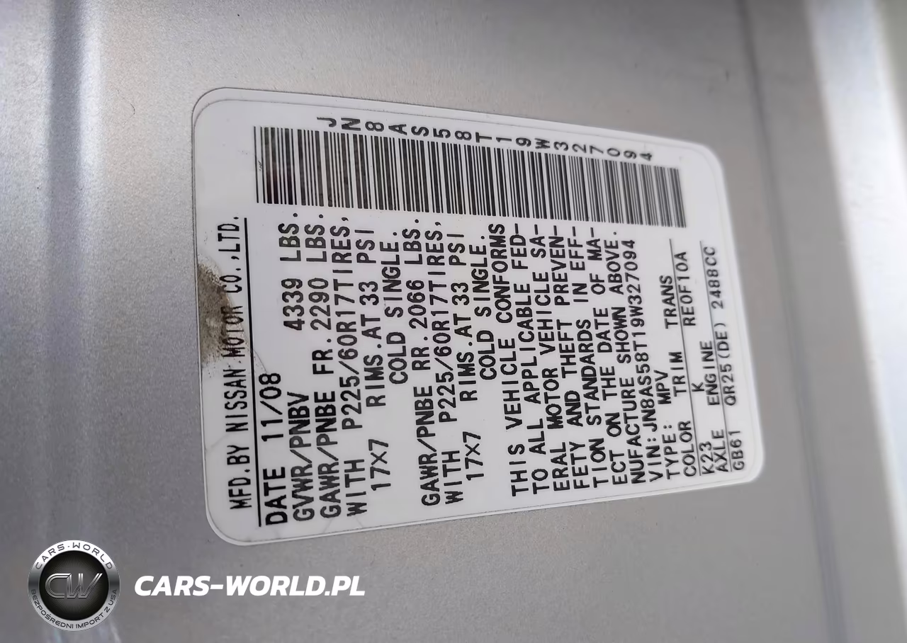 2009 Nissan Rogue Sl VIN:JN8AS58T19W327094 - 9