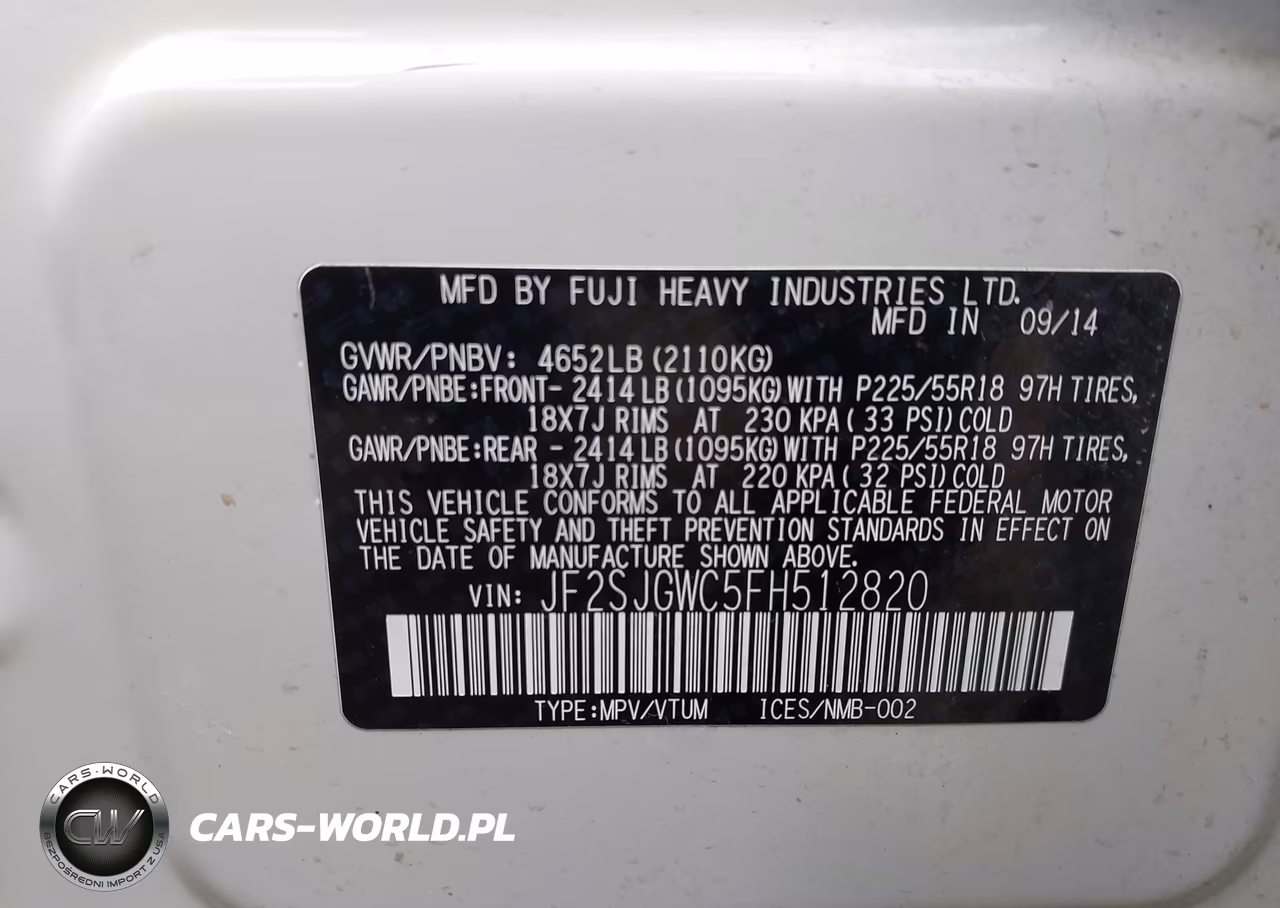 2015 Subaru Forester 2.0Xt Touring VIN:JF2SJGWC5FH512820 - 9