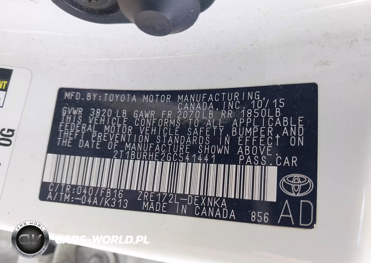2016 Toyota Corolla Le VIN:2T1BURHE2GC541441 - 9