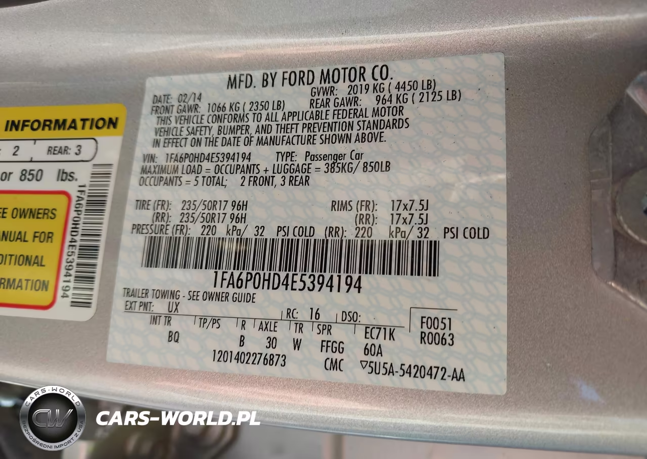 2014 Ford Fusion Se VIN:1FA6P0HD4E5394194 - 9