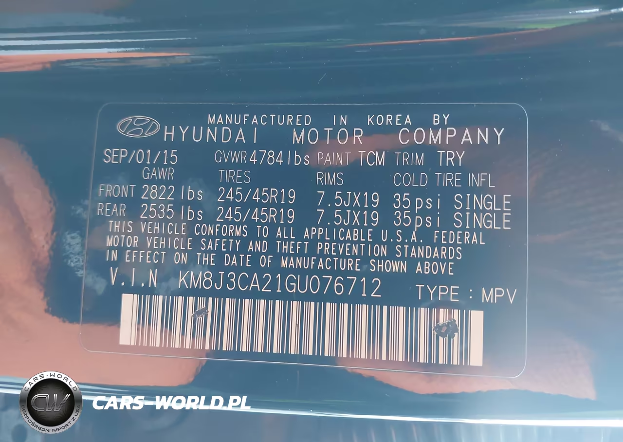 2016 Hyundai Tucson Sport VIN:KM8J3CA21GU076712 - 9