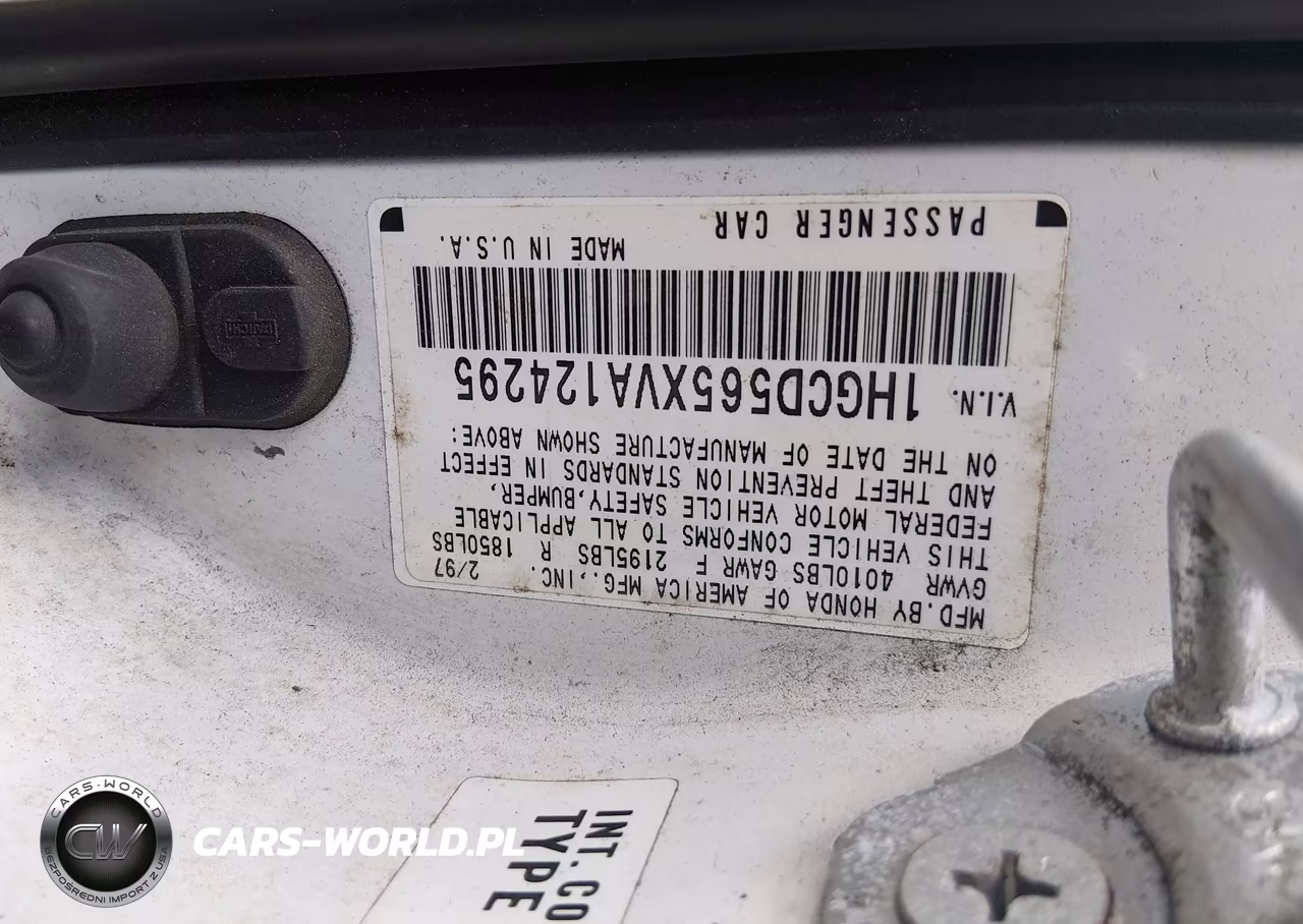 1997 Honda Accord Ex VIN:1HGCD565XVA124295 - 9