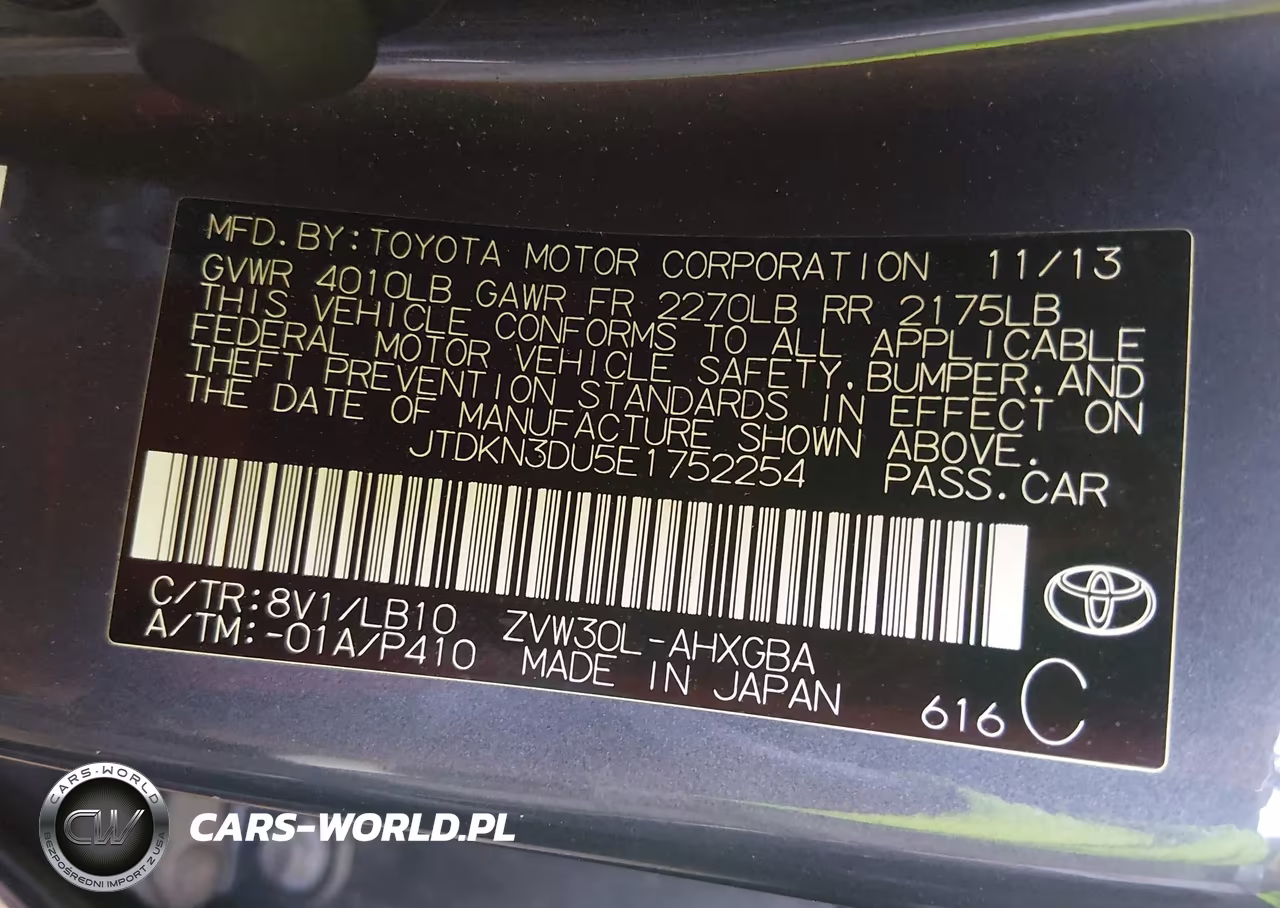 2014 Toyota Prius Four VIN:JTDKN3DU5E1752254 - 9