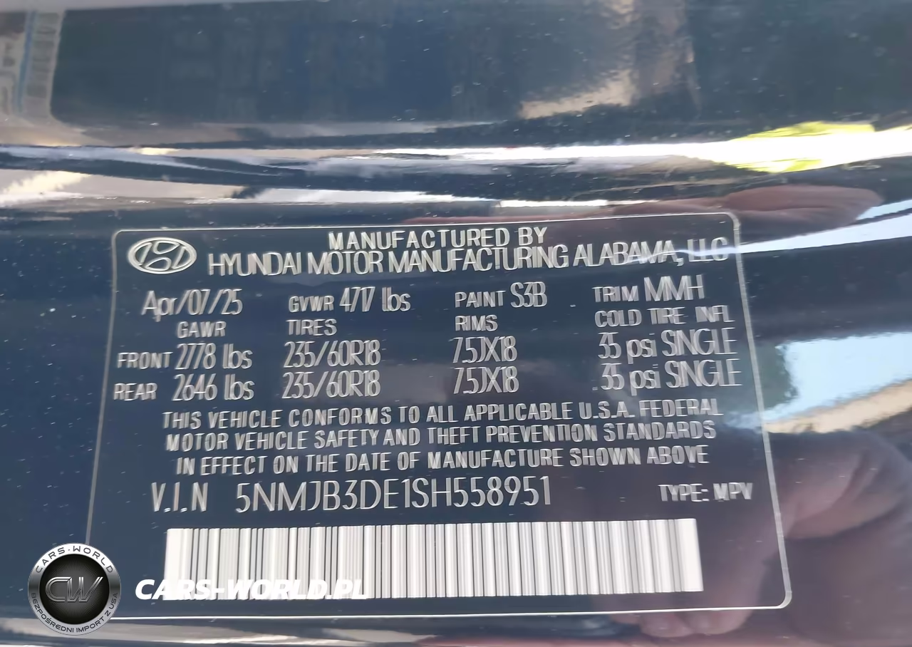 2025 Hyundai Tucson Sel VIN:5NMJB3DE1SH558951 - 9