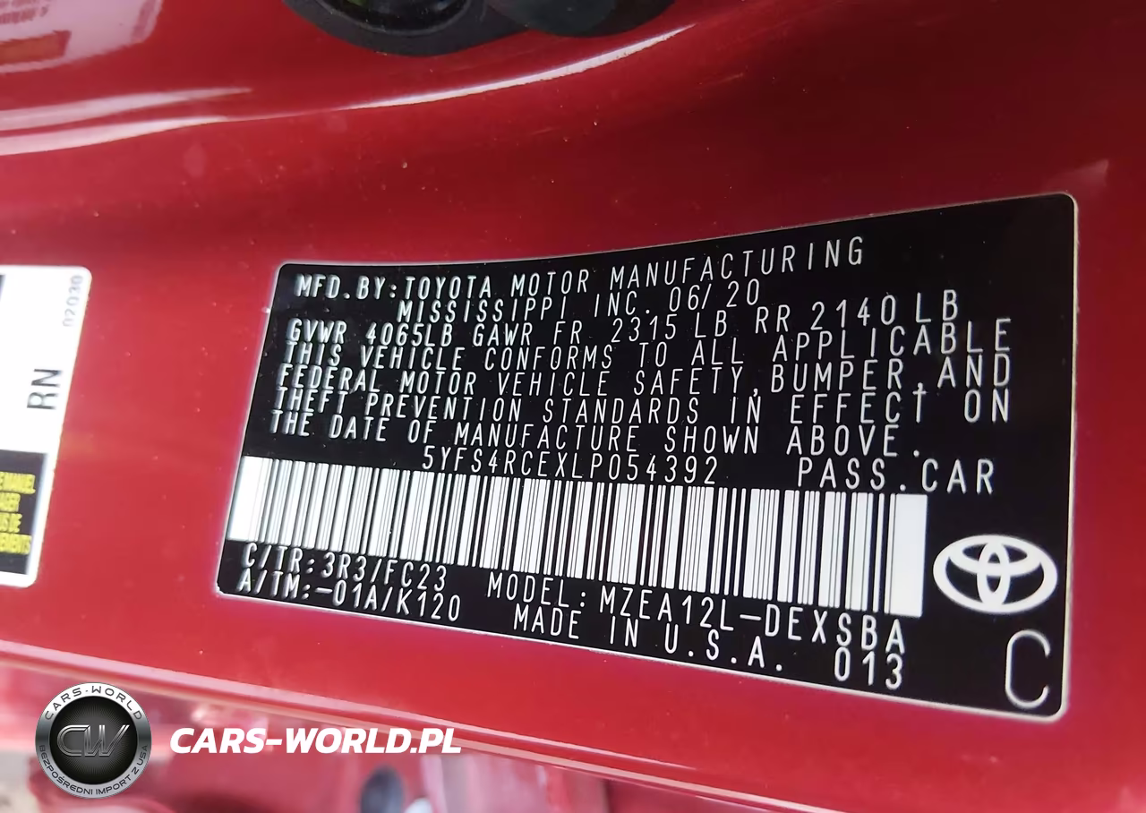 2020 Toyota Corolla Se VIN:5YFS4RCEXLP054392 - 9