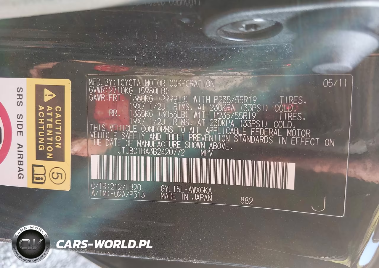 2011 Lexus Rx 450H VIN:JTJBC1BA3B2420772 - 9