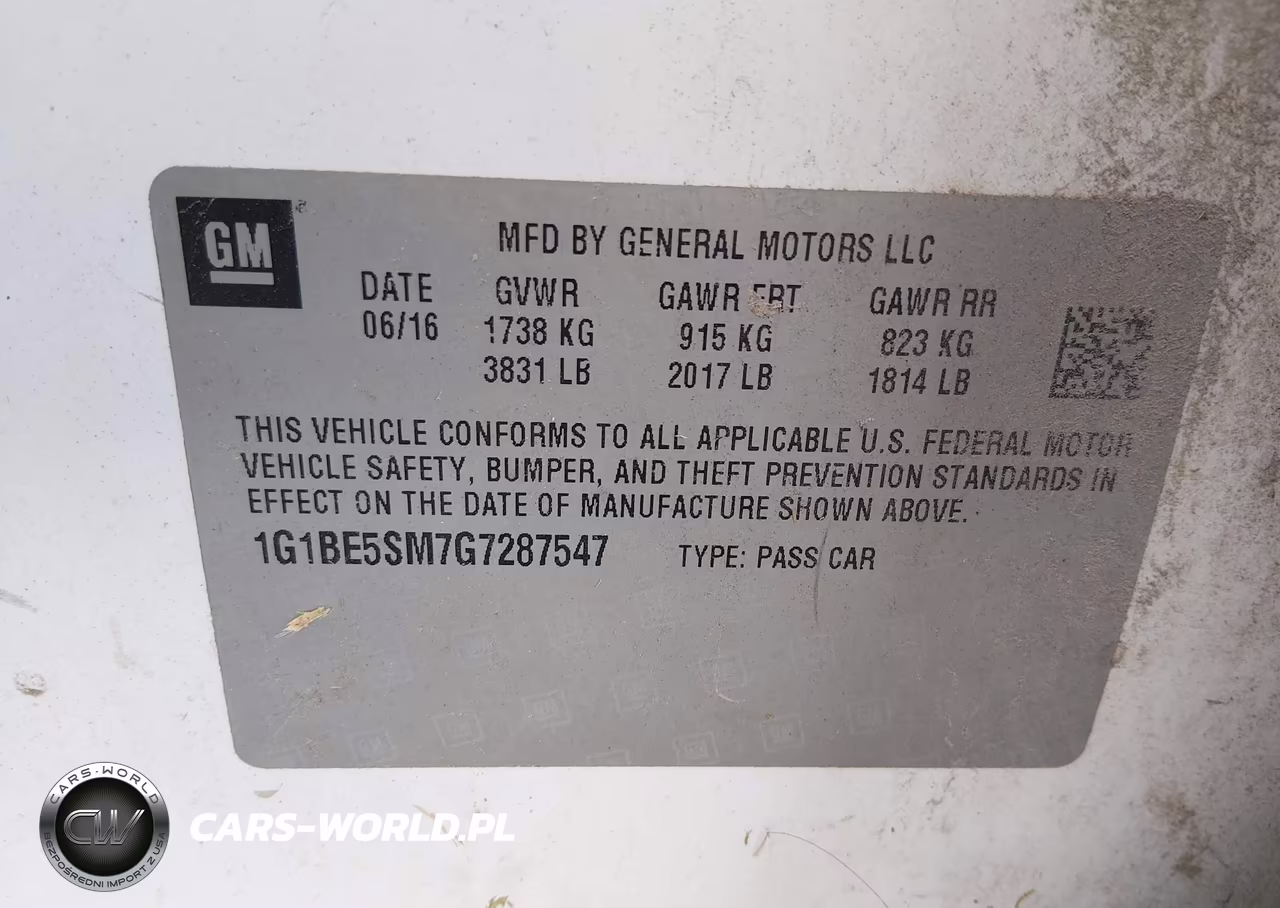2016 Chevrolet Cruze Lt Auto VIN:1G1BE5SM7G7287547 - 9