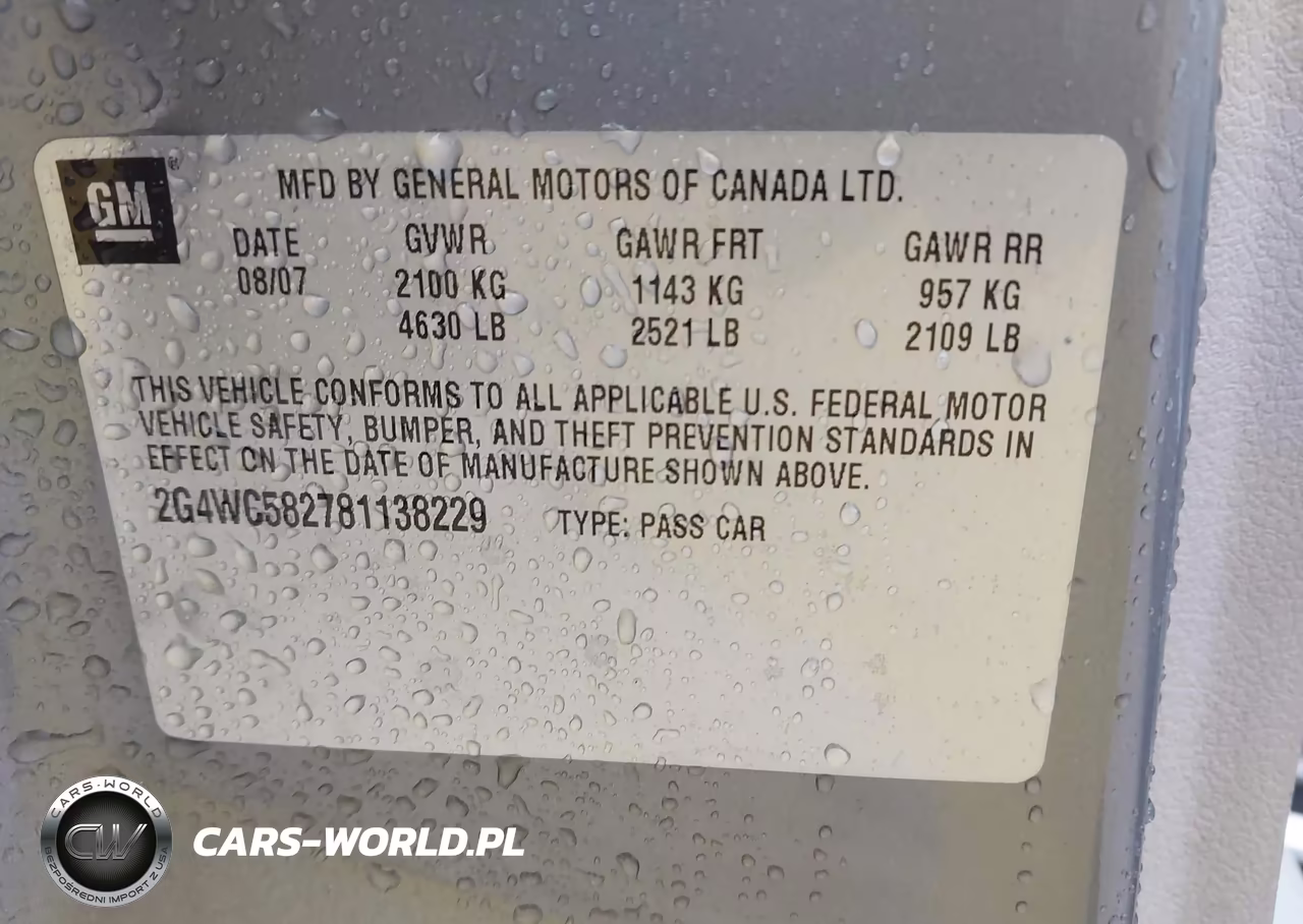 2008 Buick Lacrosse Cx VIN:2G4WC582781138229 - 9