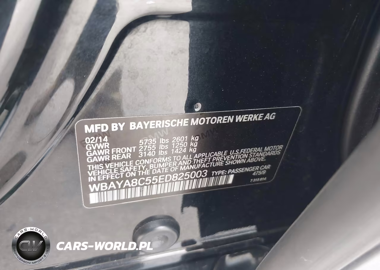 2014 BMW 750I VIN:WBAYA8C55ED825003 - 9