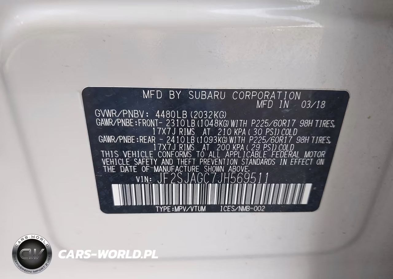 2018 Subaru Forester 2.5I Premium VIN:JF2SJAGC7JH569511 - 9