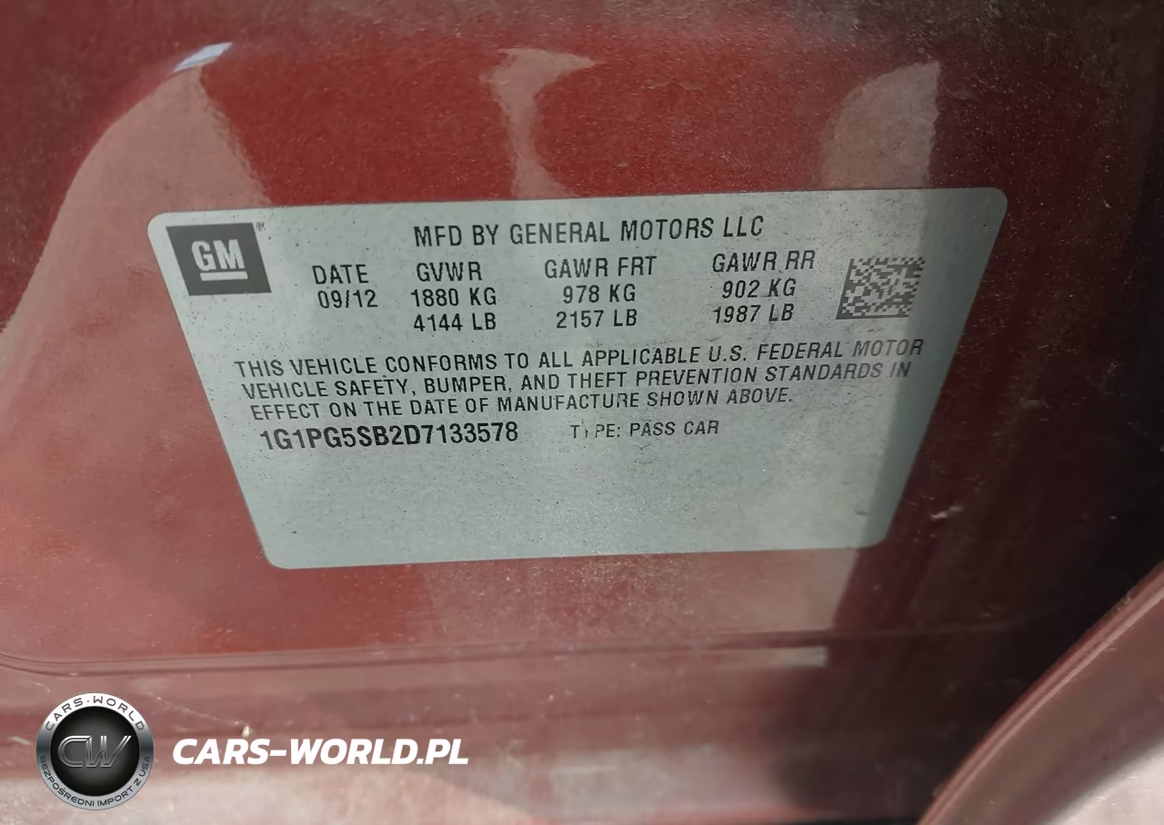2013 Chevrolet Cruze Ltz VIN:1G1PG5SB2D7133578 - 9