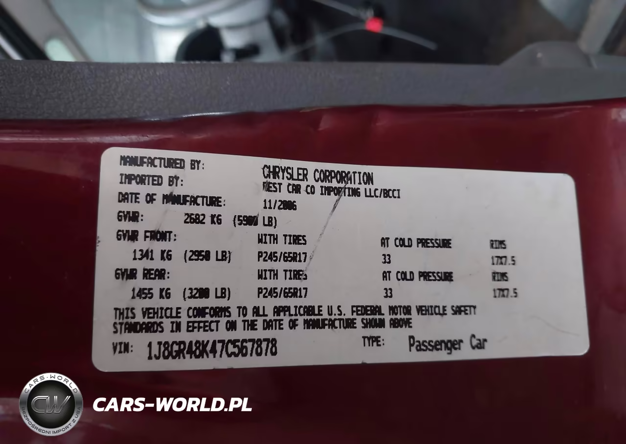 2007 Jeep Grand Cherokee Laredo VIN:1J8GR48K47C567878 - 9