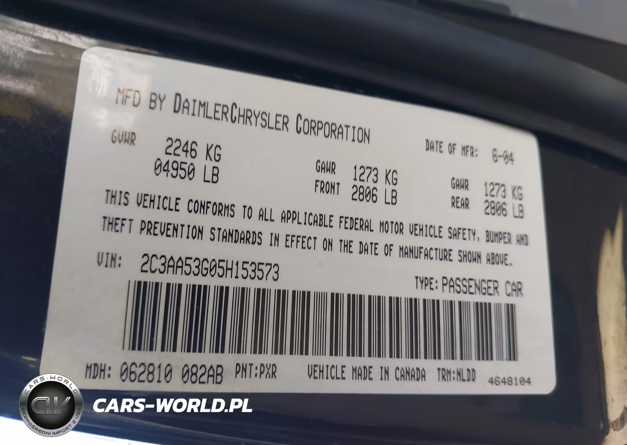 2005 Chrysler 300 Touring VIN:2C3AA53G05H153573 - 9