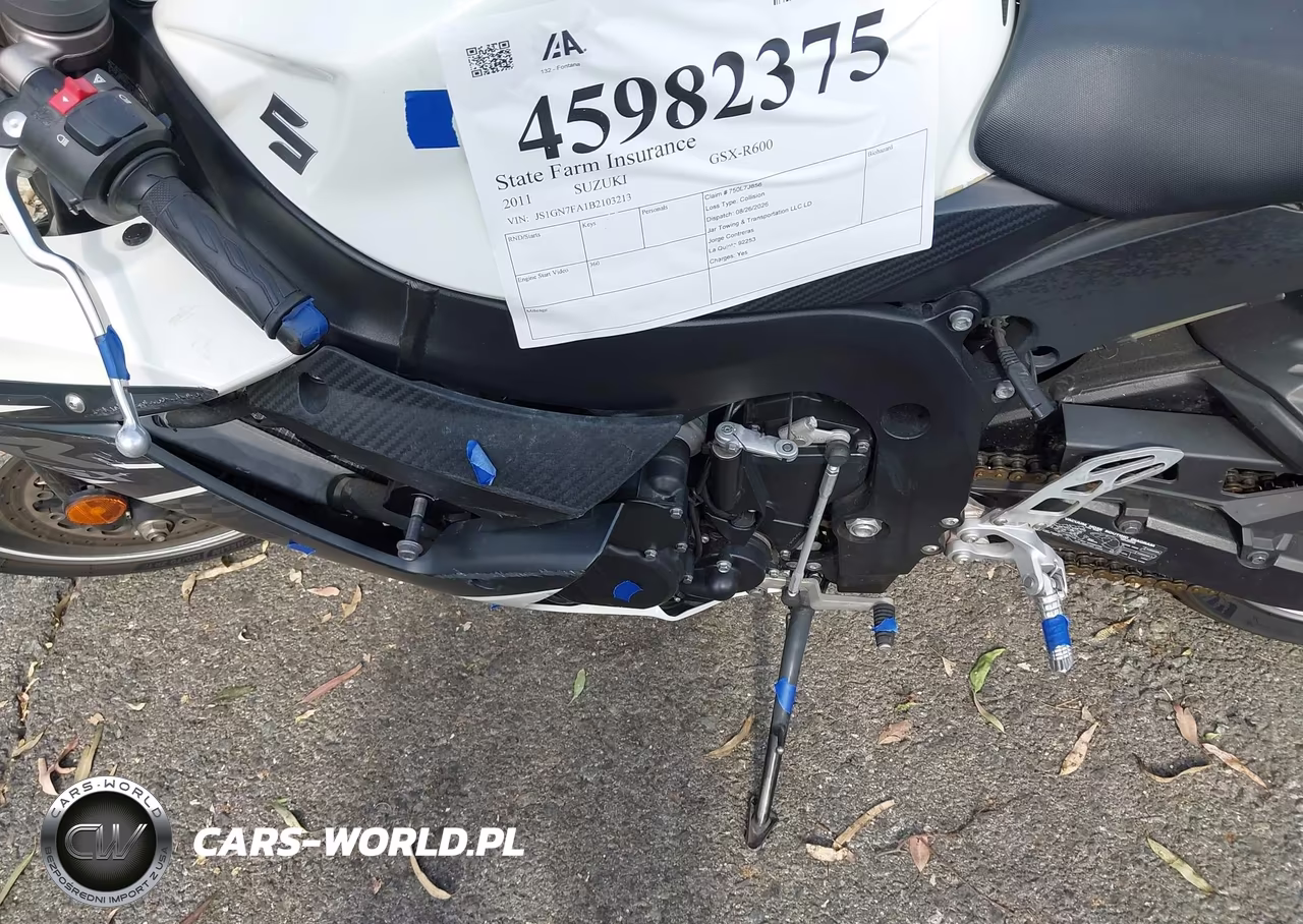 2011 Suzuki Gsx-R600 VIN:JS1GN7FA1B2103213 - 9