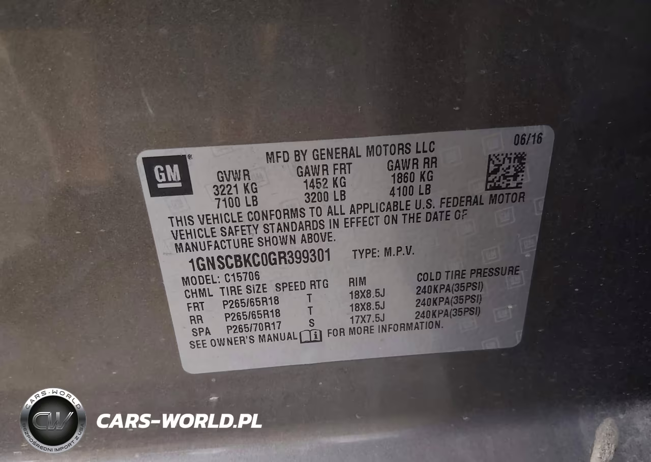 2016 Chevrolet Tahoe Lt VIN:1GNSCBKC0GR399301 - 9