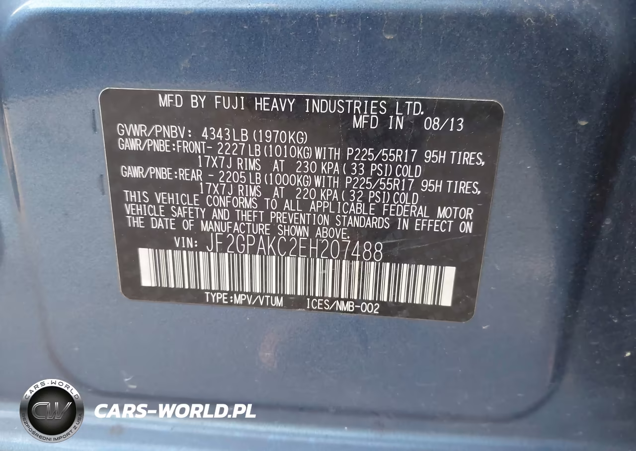 2014 Subaru Xv Crosstrek 2.0I Limited VIN:JF2GPAKC2EH207488 - 9