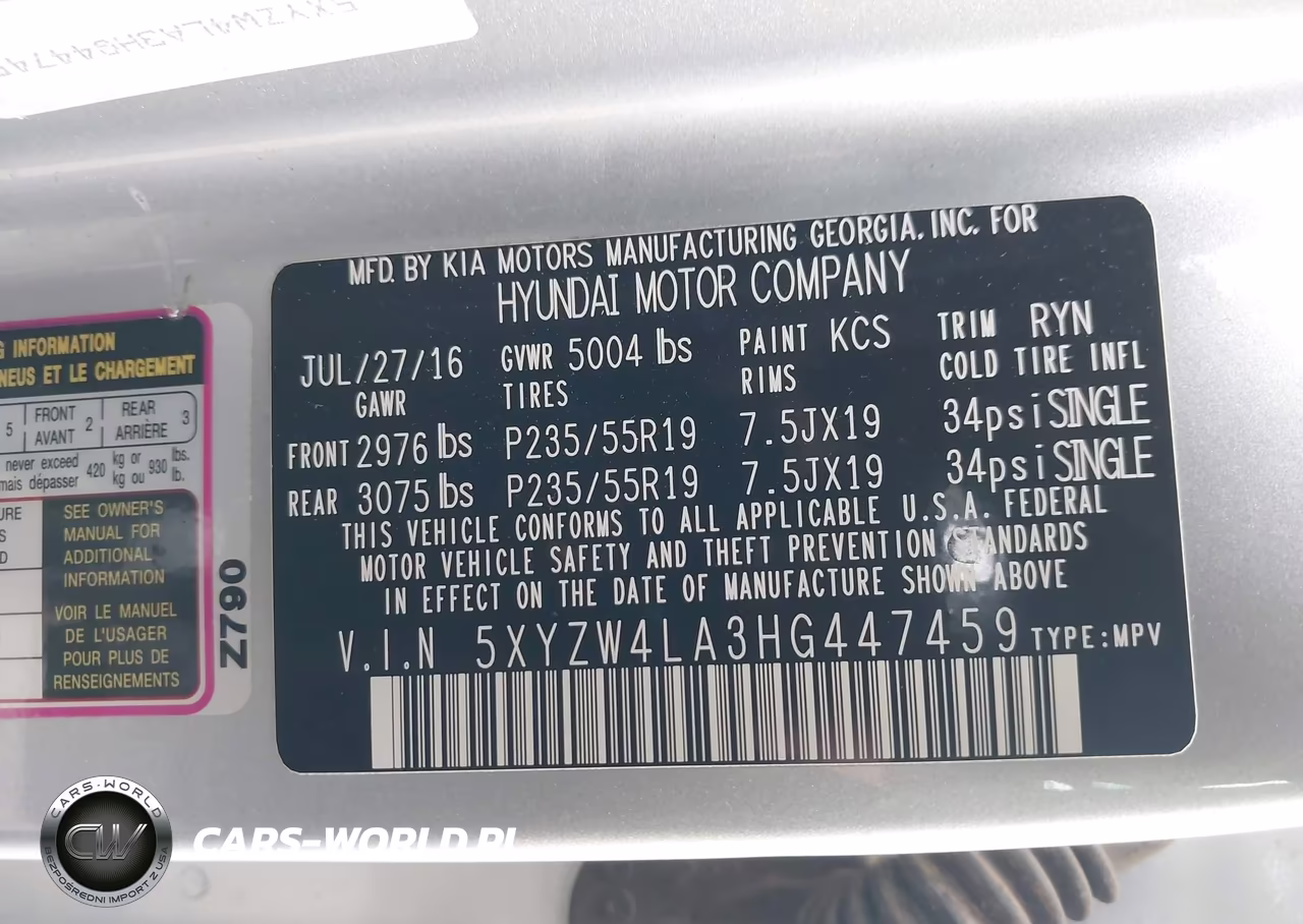 2017 Hyundai Santa Fe Sport 2.0T Ultimate VIN:5XYZW4LA3HG447459 - 9