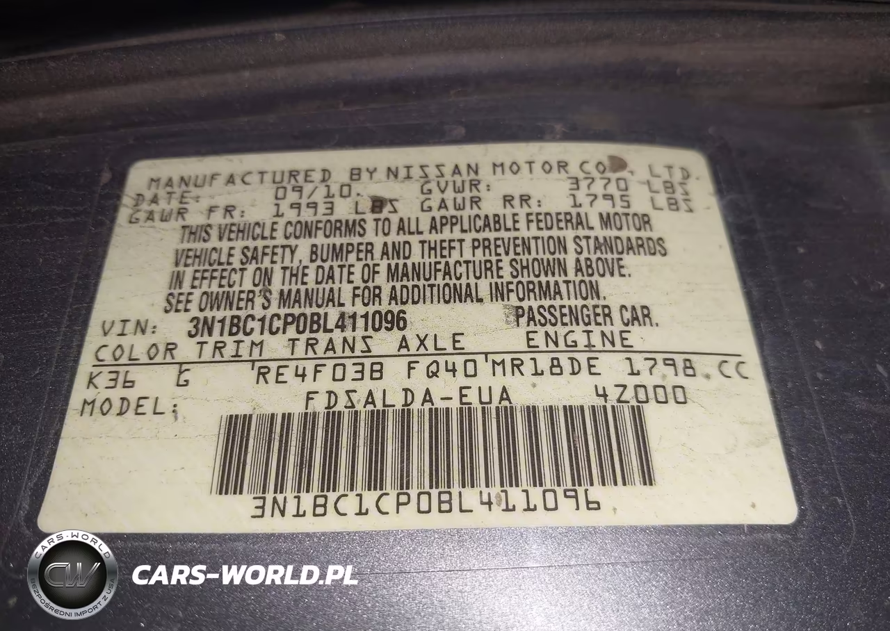 2011 Nissan Versa 1.8S VIN:3N1BC1CP0BL411096 - 9