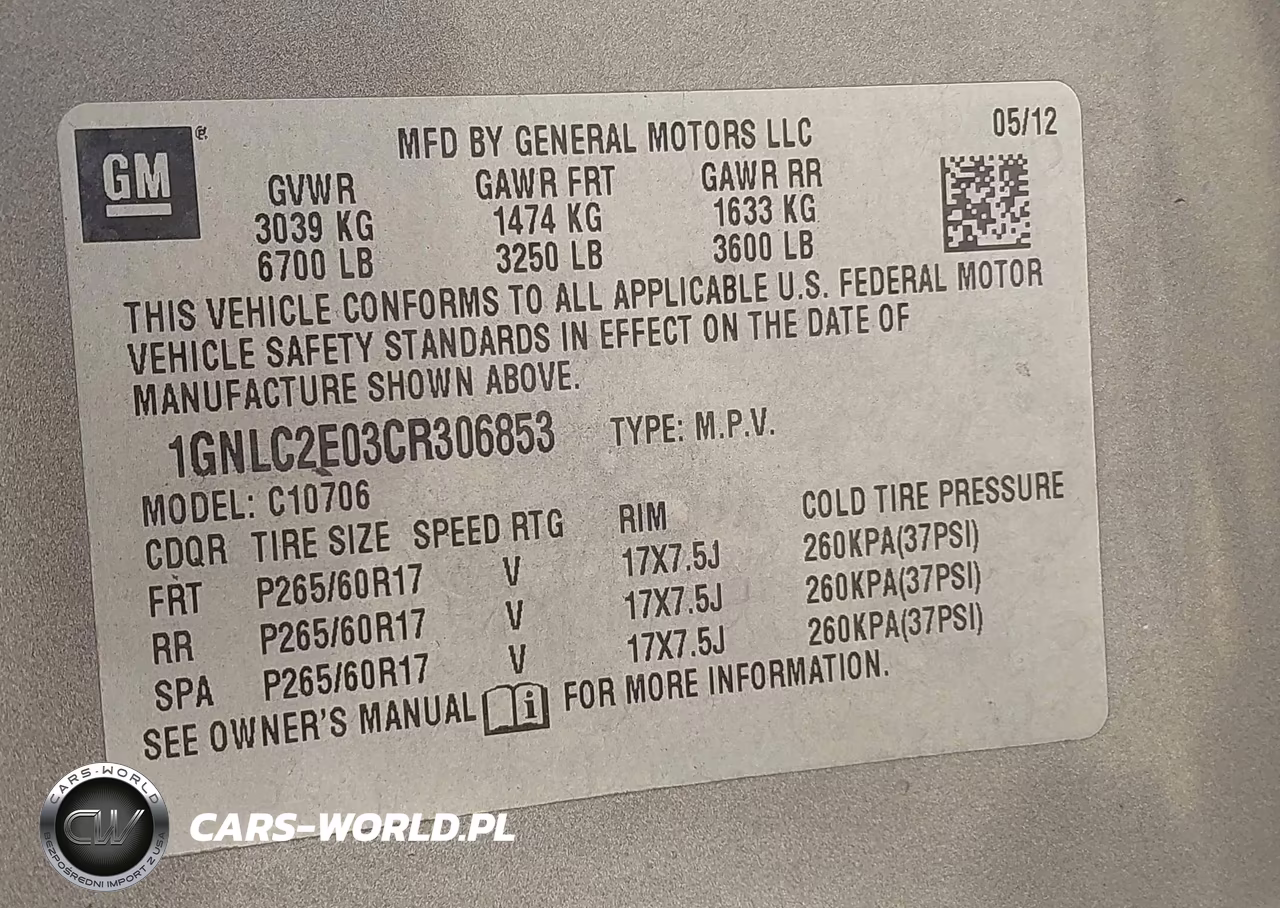 2012 Chevrolet Tahoe Commercial Fleet VIN:1GNLC2E03CR306853 - 8