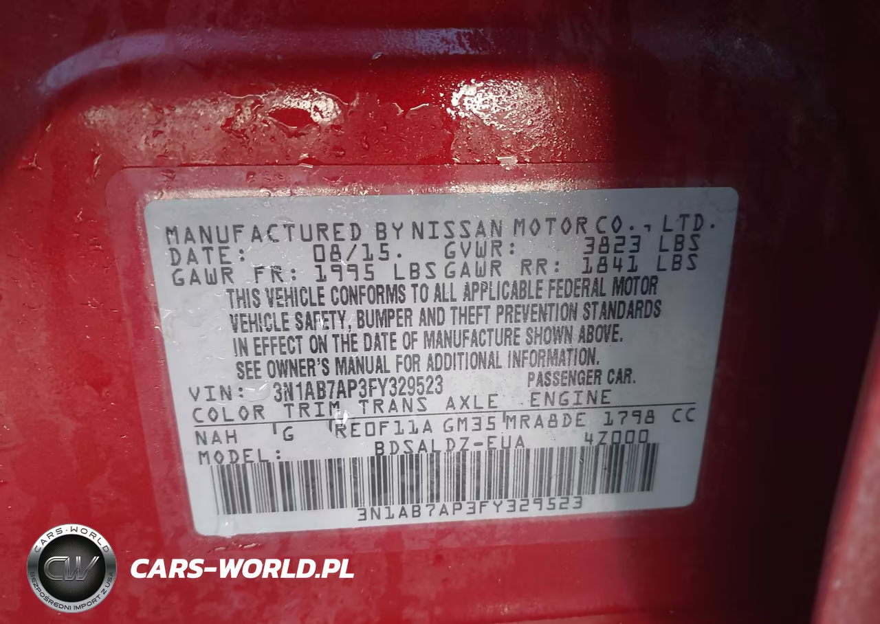 2015 Nissan Sentra Sv VIN:3N1AB7AP3FY329523 - 9