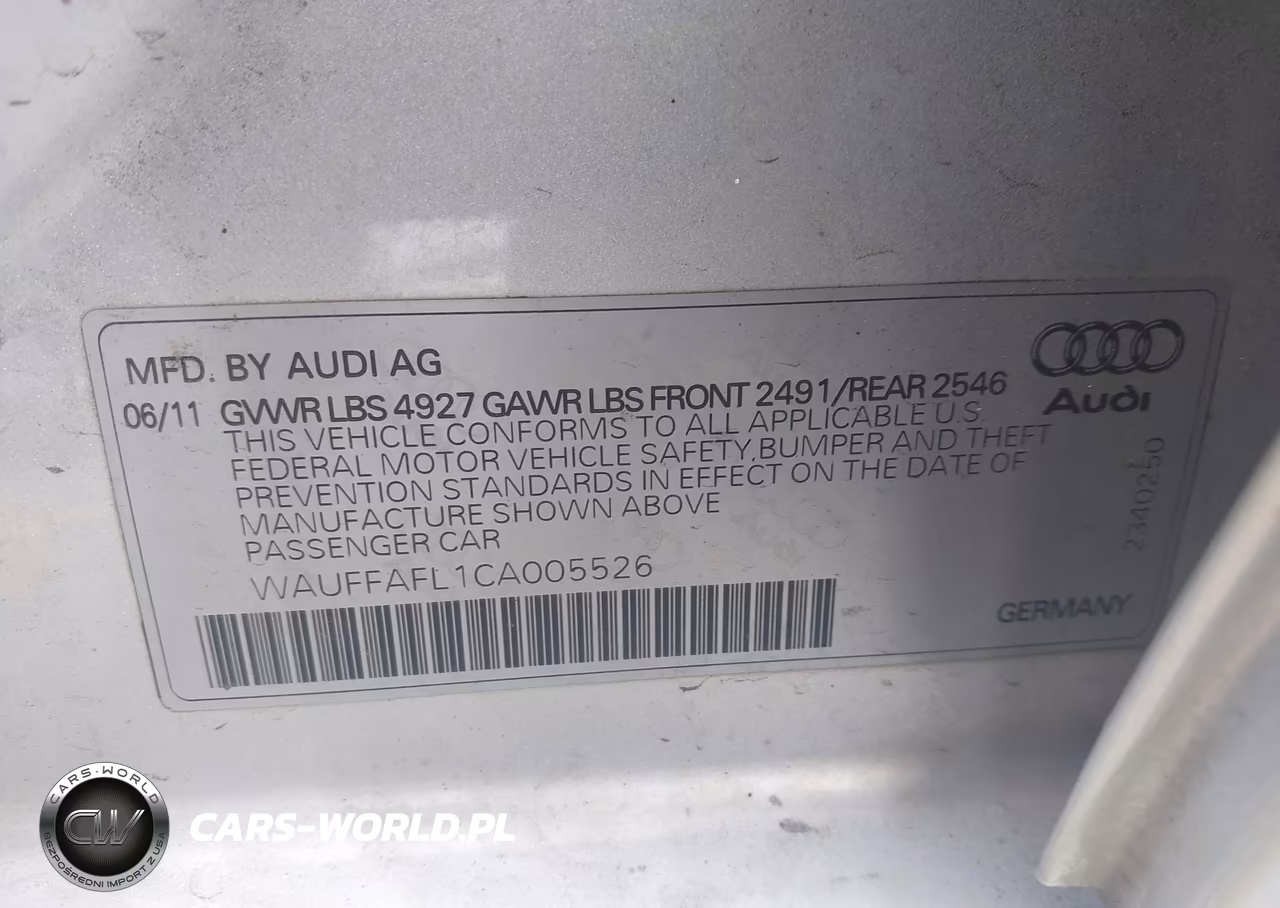 2012 Audi A4 2.0T Premium VIN:WAUFFAFL1CA005526 - 9