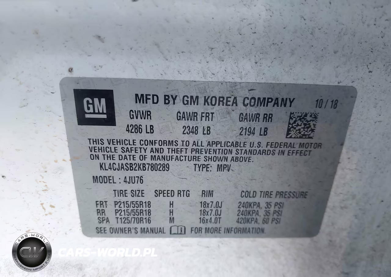 2019 Buick Encore Fwd Preferred VIN:KL4CJASB2KB780289 - 9