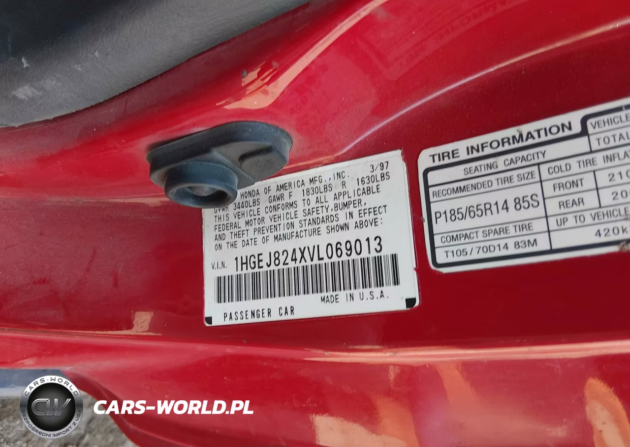 1997 Honda Civic Ex VIN:1HGEJ824XVL069013 - 9