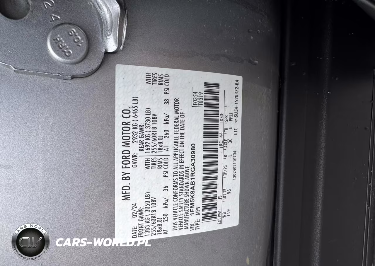 2024 Ford Police Interceptor Utility VIN:1FM5K8AB1RGA30980 - 9