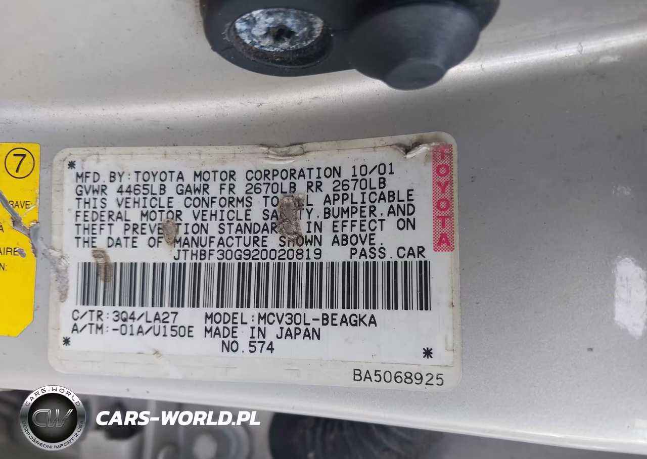 2002 Lexus Es 300 VIN:JTHBF30G920020819 - 9