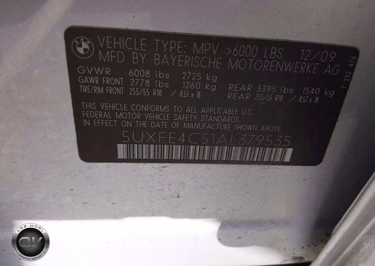 2010 BMW X5 xDrive30I VIN:5UXFE4C51AL379535 - 9