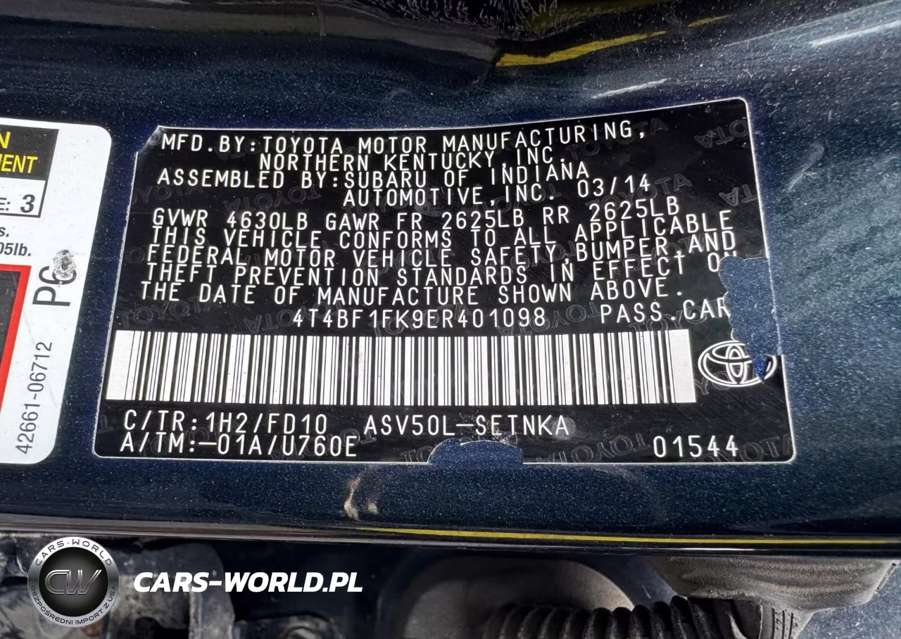 2014 Toyota Camry Le VIN:4T4BF1FK9ER401098 - 9
