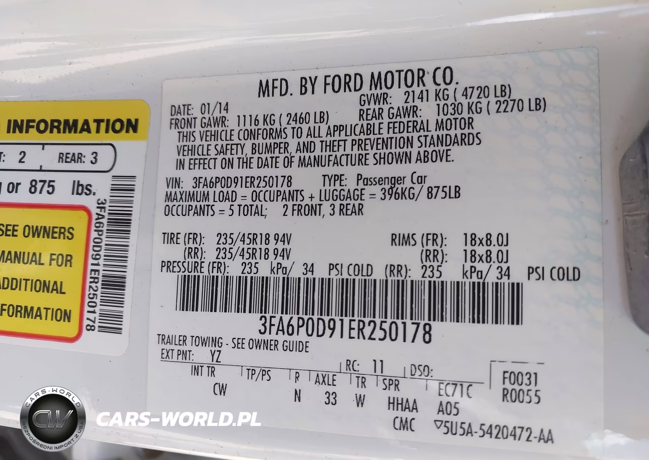 2014 Ford Fusion Titanium VIN:3FA6P0D91ER250178 - 9