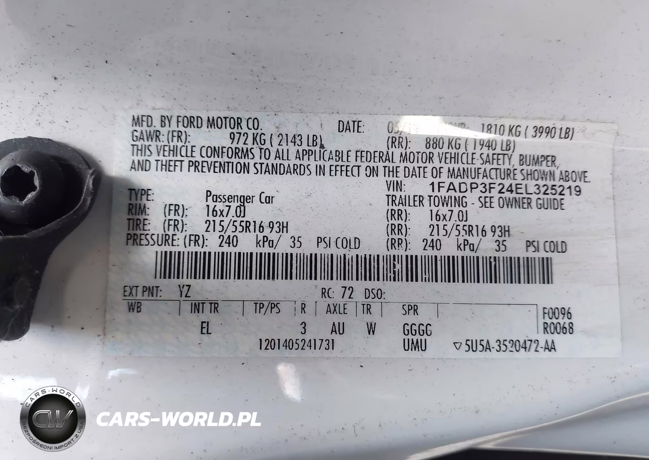 2014 Ford Focus Se VIN:1FADP3F24EL325219 - 9