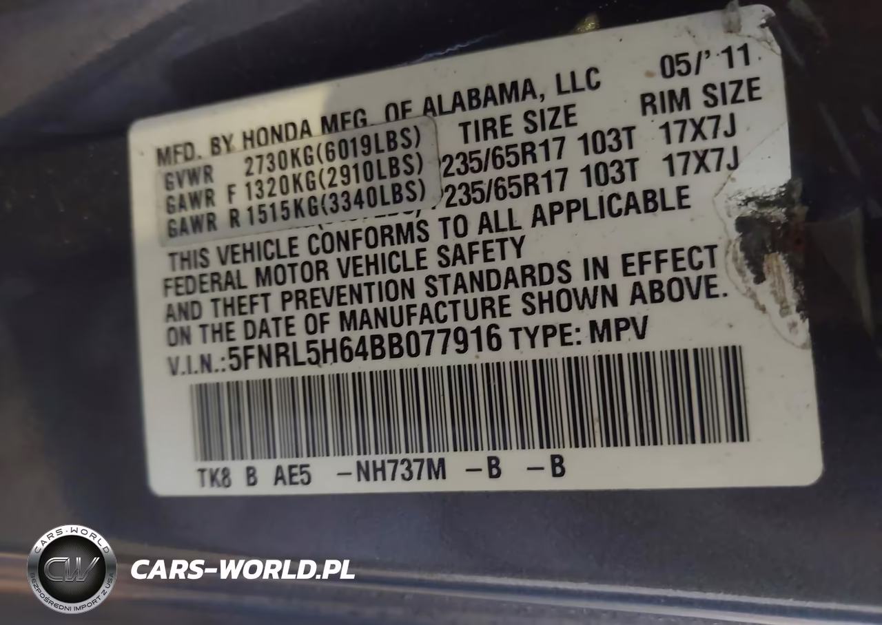 2011 Honda Odyssey Ex-L VIN:5FNRL5H64BB077916 - 9