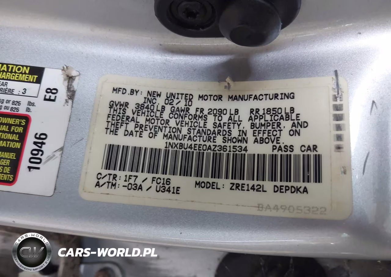 2010 Toyota Corolla Le VIN:1NXBU4EE0AZ361534 - 9