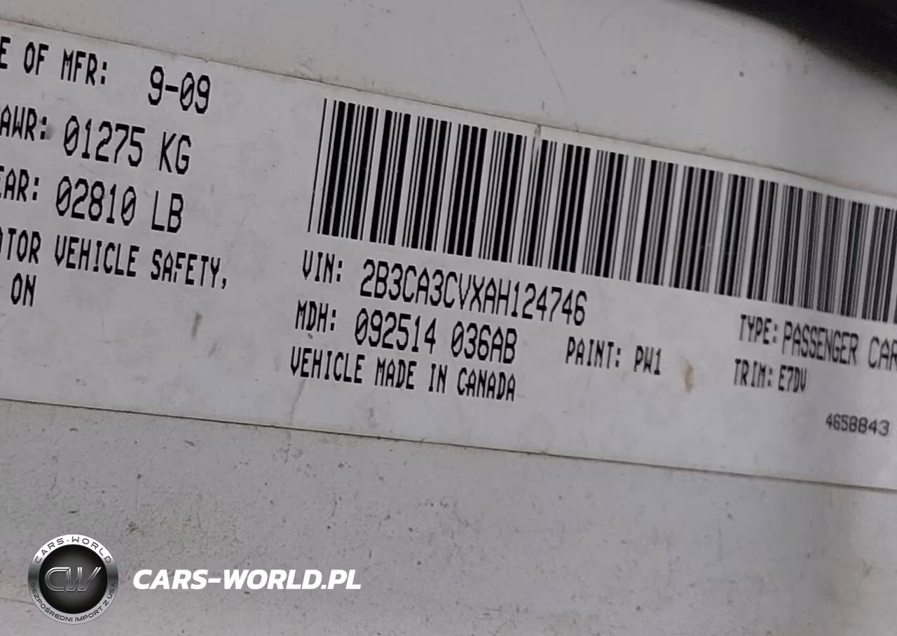 2010 Dodge Charger Sxt VIN:2B3CA3CVXAH124746 - 9