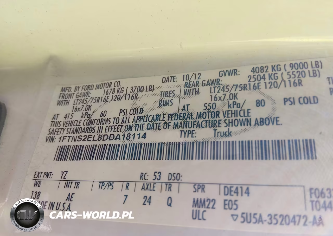 2013 Ford E-250 Commercial VIN:1FTNS2EL8DDA18114 - 9