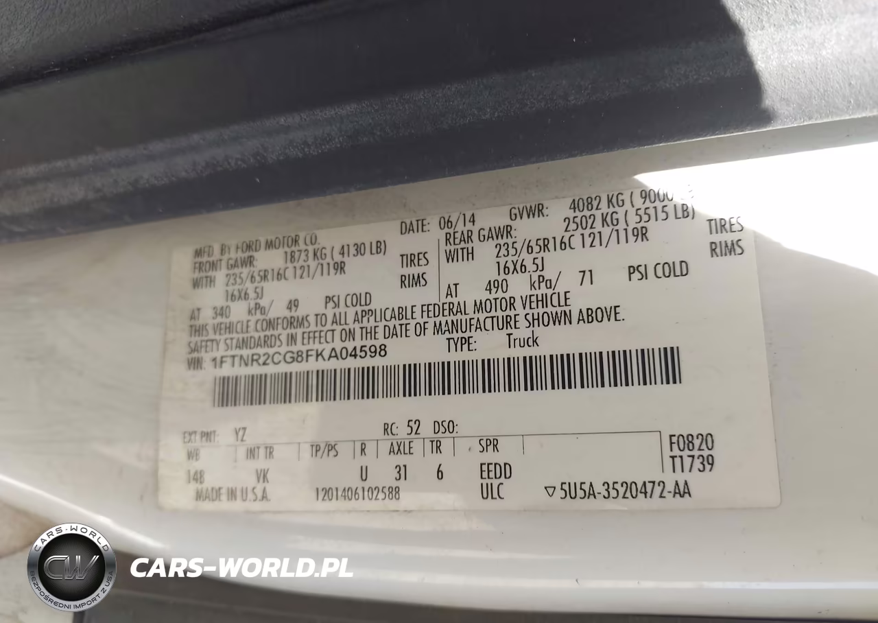 2015 Ford Transit-250 VIN:1FTNR2CG8FKA04598 - 9