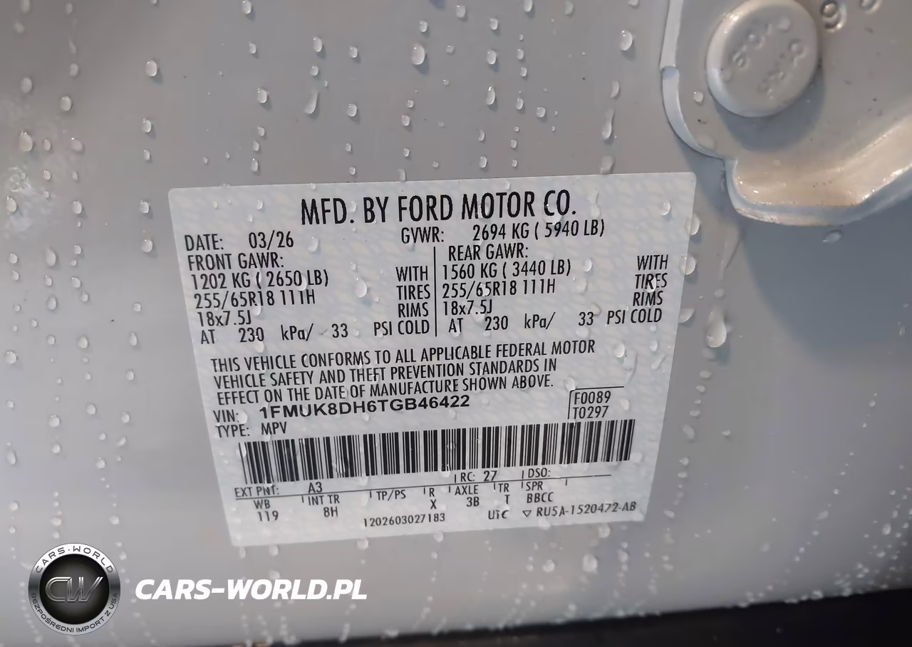 2026 Ford Explorer Active VIN:1FMUK8DH6TGB46422 - 9