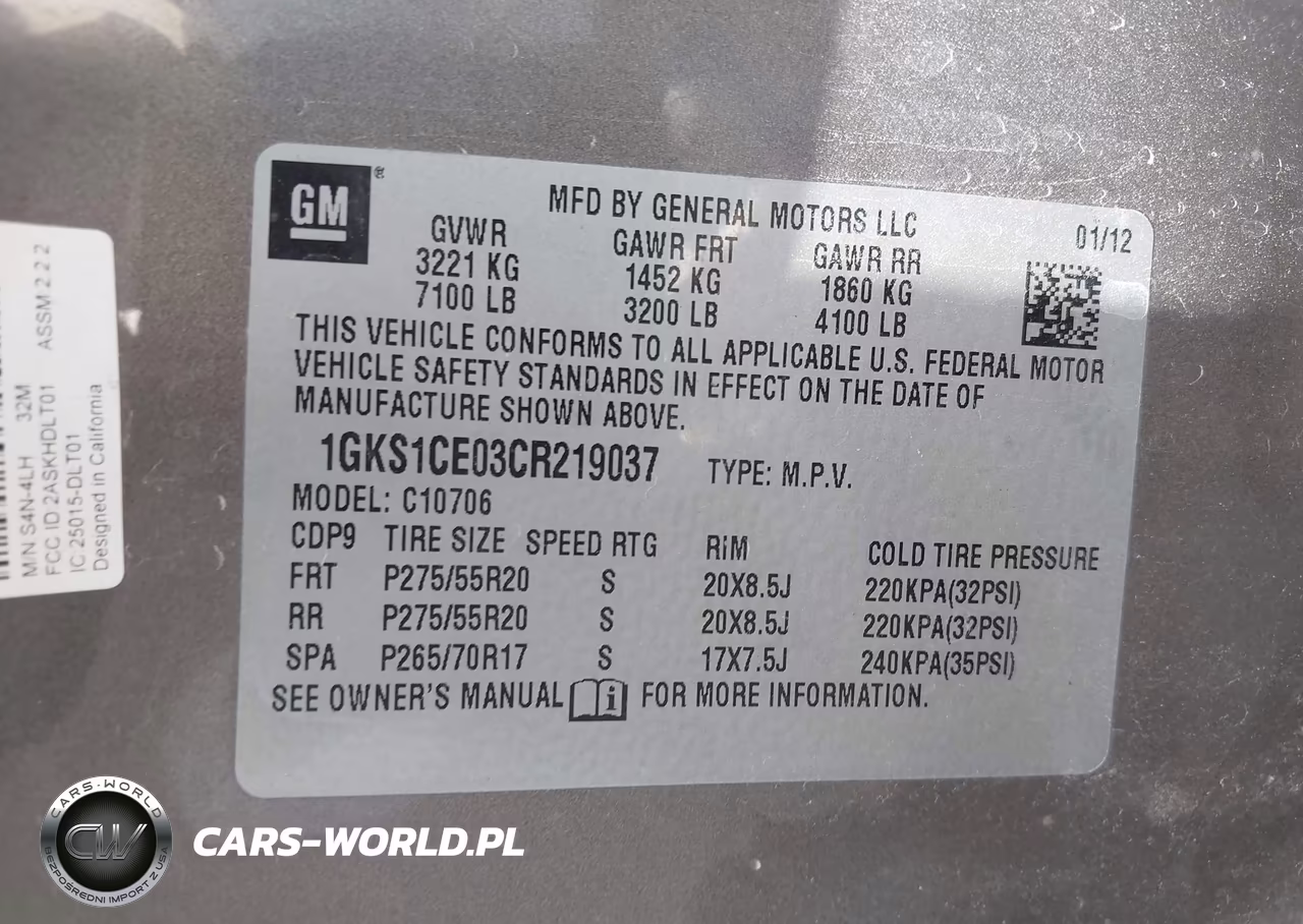 2012 GMC Yukon Slt VIN:1GKS1CE03CR219037 - 9